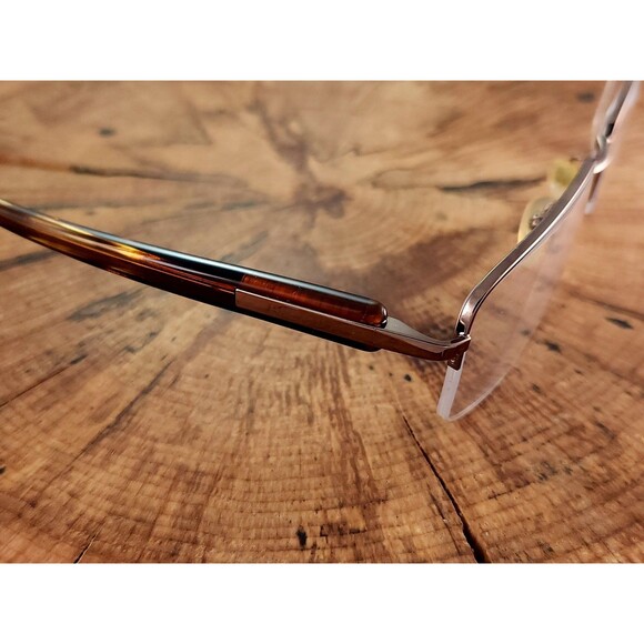 Prada VPR51M 54017 Half Rim Faux Tortoise Shell Glasses No Script Lenses - Picture 5 of 13